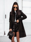 European And American Amazon Autumn And Winter Lapel Coat à tête unique