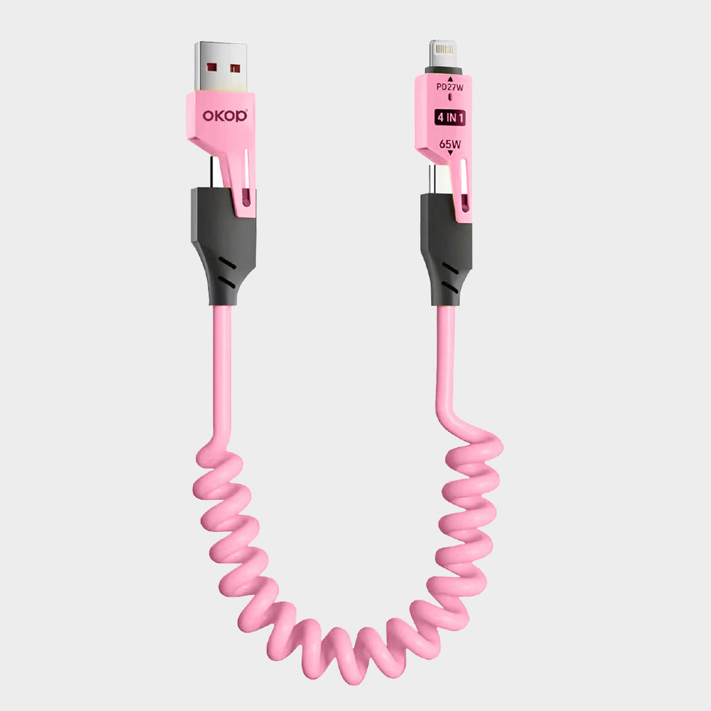 KP-314 3-en-1 4-en-1 65W câble de recharge rétractable charge rapide pour le produit Appl Huawe