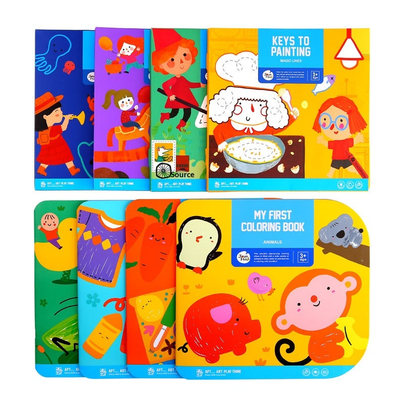 Livre de Coloration Cognitive Doodle pour Enfants