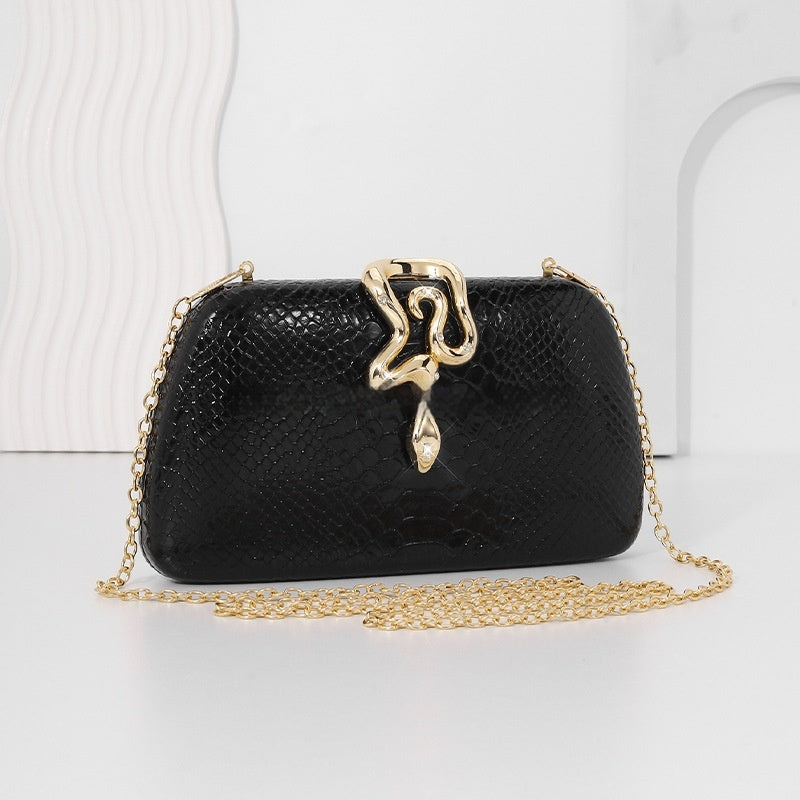 Femmes Stylish Snake-Print Tote du soir avec un flair européen-américain sophistiqué