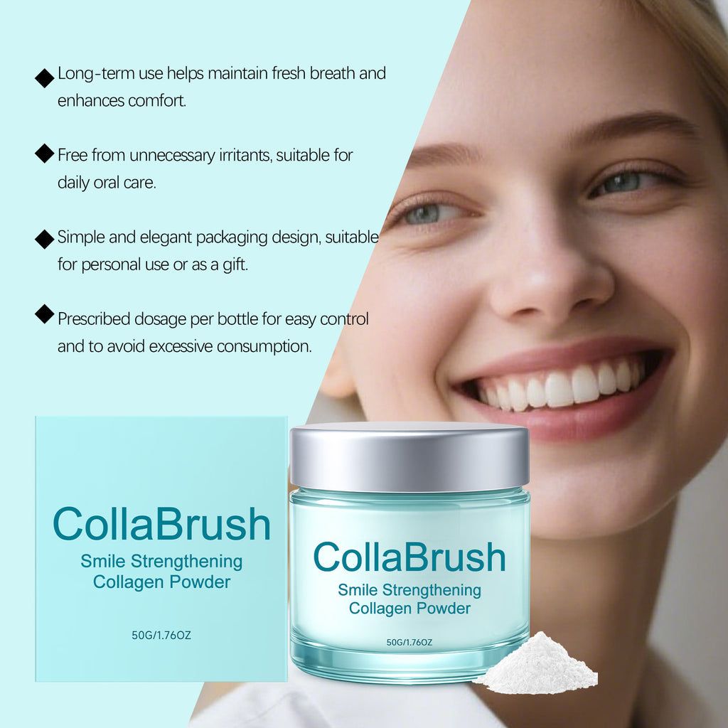 Collagène nettoyant poudre de dents douce et rafraîchissante poudre de dents qui adoucit et nettoie