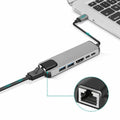Type C to HDMI USB3.0 PD 6 En 1 HUB Hub Rj45 Adaptateur de carte réseau