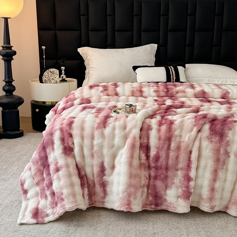 Revêtement en peluche en forme de lapin-fur-like en peluche avec imprimé design parfait pour les serviettes et comme un
