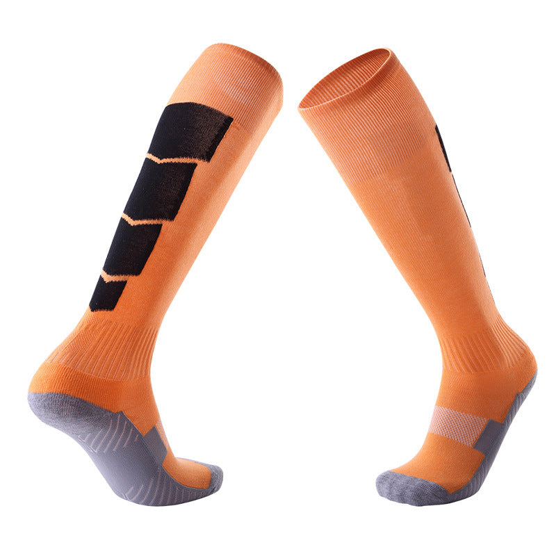 Chaussettes de sport à tube long Épaisseur Serviette sans glissade Fond Hommes Football Socks Sweat-