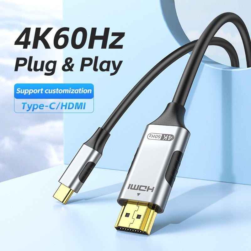 8K60HZ Type-C Câble de données de conversion HDMI mâle unidirectionnel