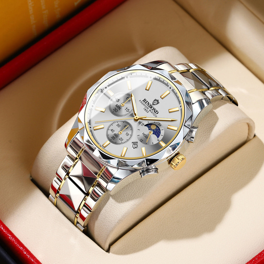 Montres pour hommes à boucle papillon multifonctionnelle
