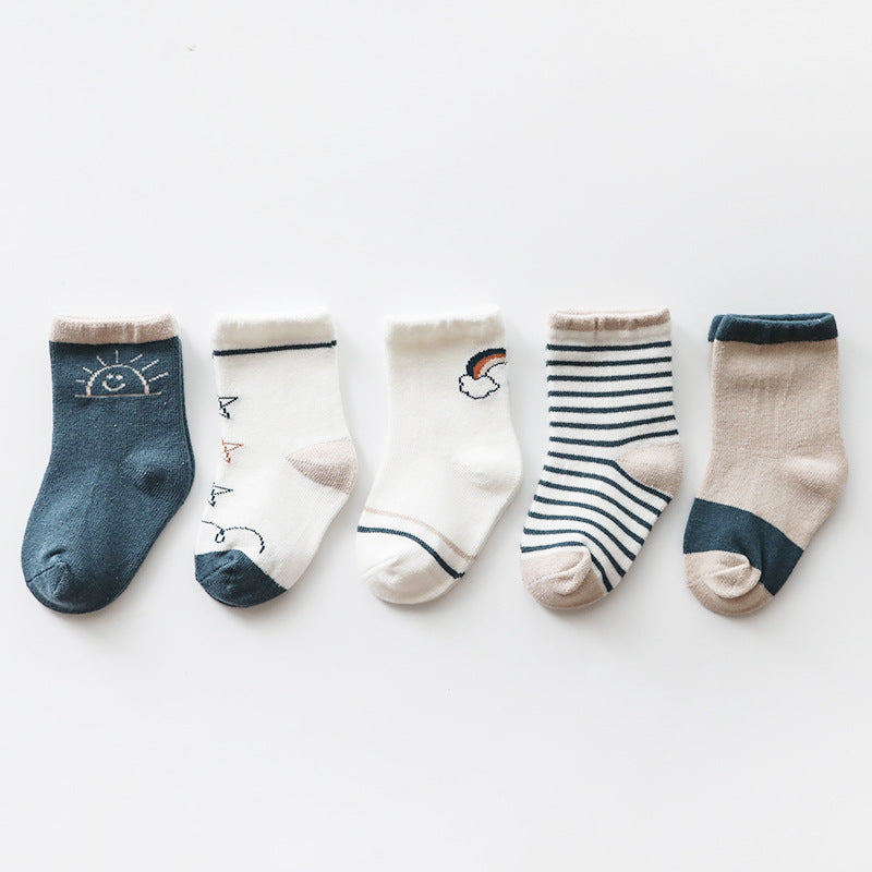 Chaussettes pour enfants en coton peigné
