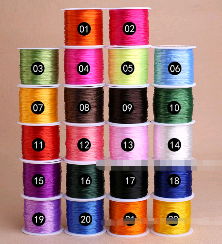 Chaîne de fil élastique coloré fil de verre pour faire des perles bracelet fil corde ligne de pêche