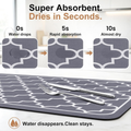 Tapis de séchage à vaisselle Super Absorbant Tapis de séchage à grandes moustiquaires pour comptoir de cuisine Facile