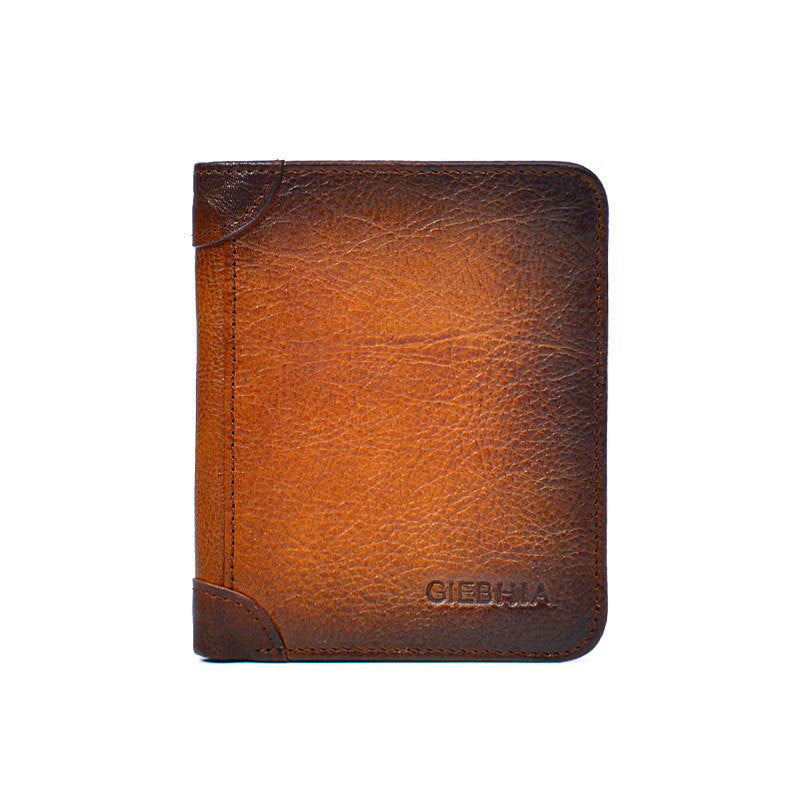 Porte-monnaie en cuir antivol ultra-mince en cuir pour hommes