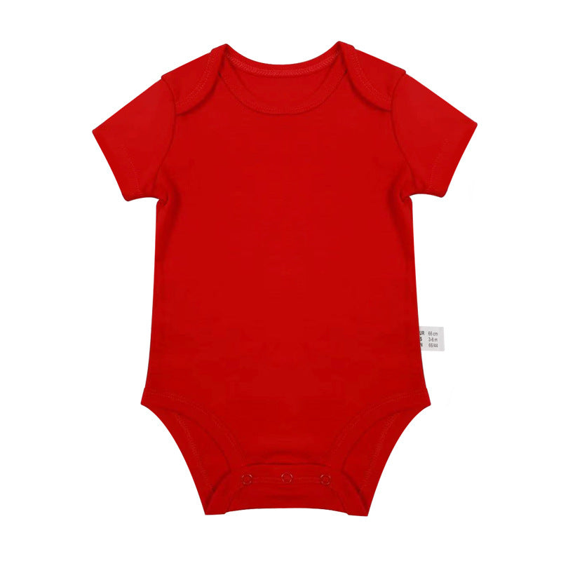 Romper Vêtements nouveau-nés 0-1 ans vieux costume de saut en couleur solide Homme et femme bébé Onesie