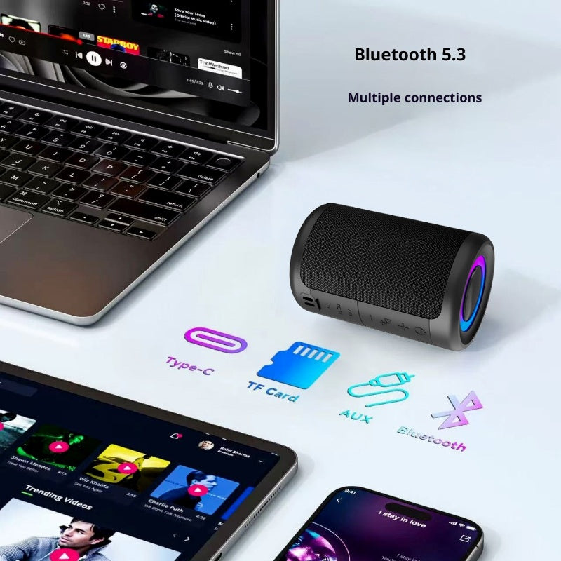 Haut-parleur Bluetooth portable Petite basse Musique Loud Son sans fil Mini haut-parleur
