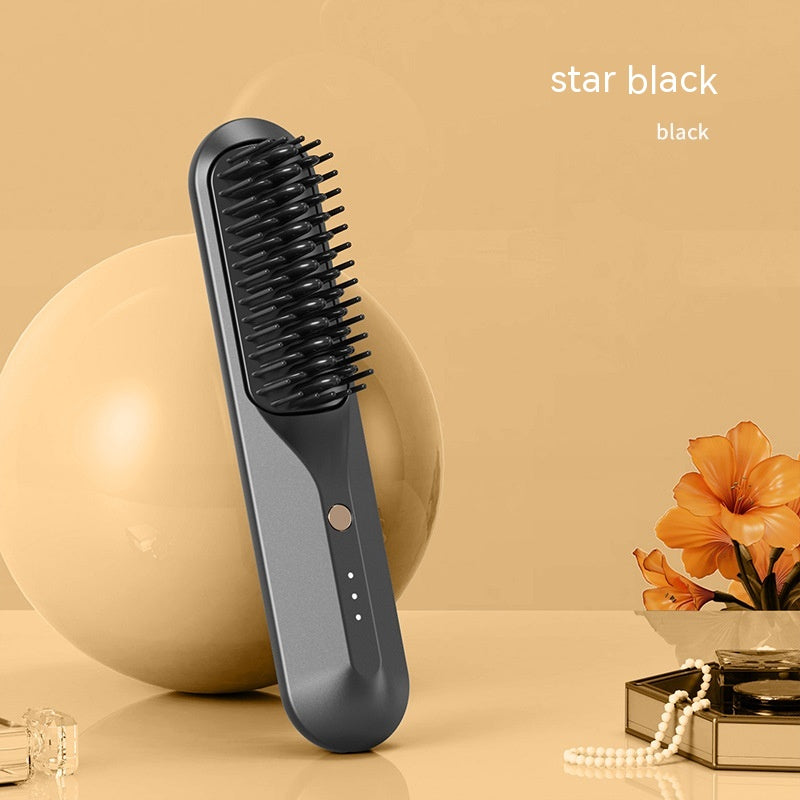 Comb droit sans fil Portable Quick-heating Charger directement les cheveux Comb droit