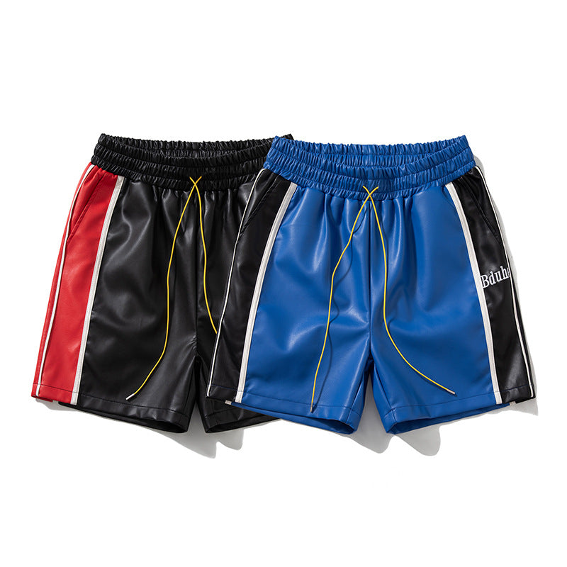Brodé Lettre Couleur Matching Drawstring Pantalons de plage