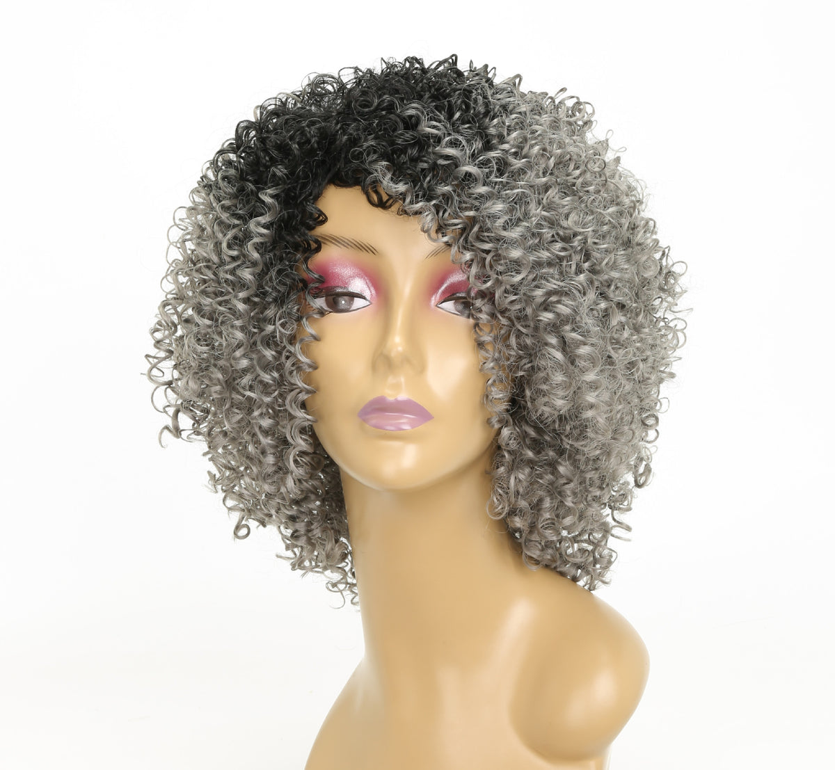 Femelle bouclée Noir Gris Haute température Soie chimique Fibre Headgear