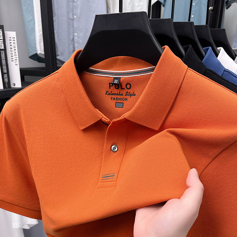 T-shirt manches courtes Lapel d'été Hommes Polo polyvalente