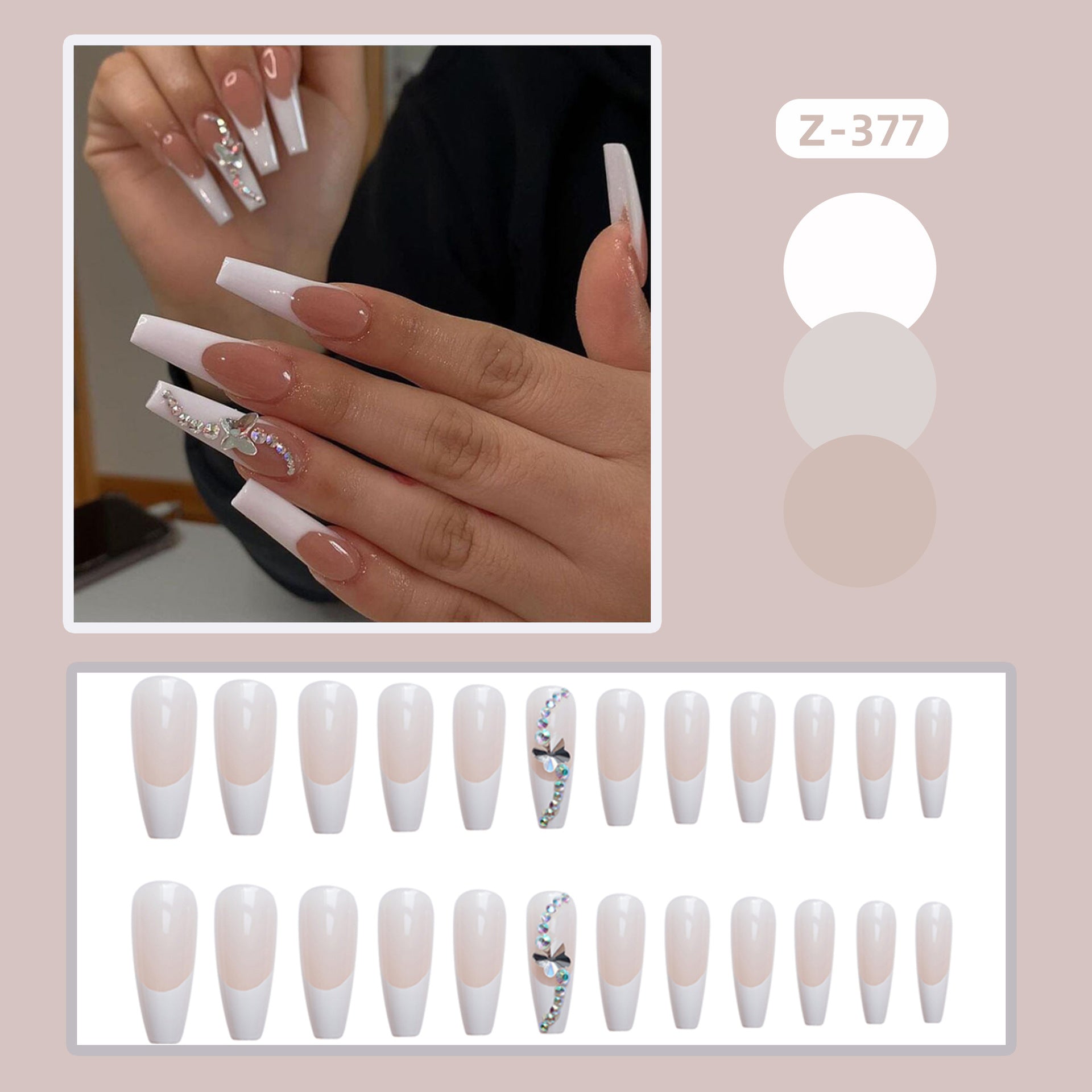 Stickers Nail Portable Faux-Fils de Papillon