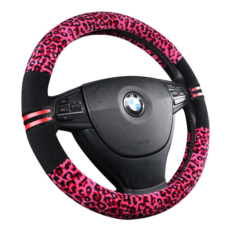 Le volant en peluche d'hiver couvre le grain Leopard
