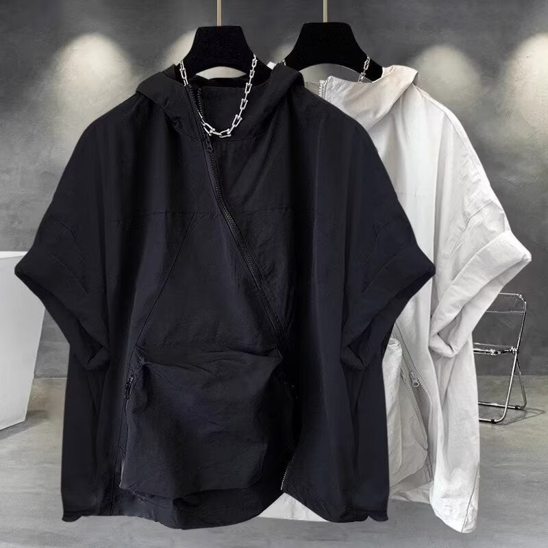 T-shirt à manches courtes à capuche design pour homme