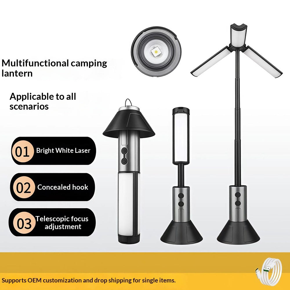 Lampadaire pliant multi-fonctions extérieur