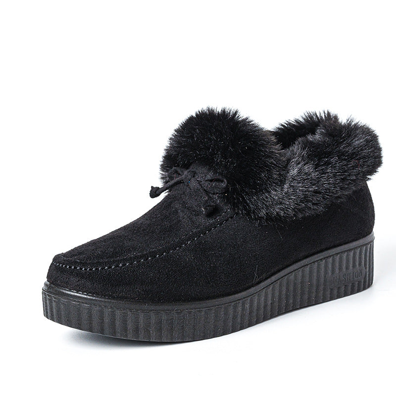 Chaussures de coton pour femmes à coupe moyenne à l'épreuve du froid