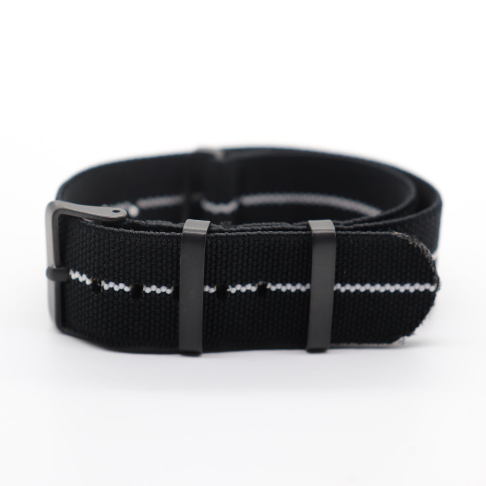 Bracelet en nylon noir avec sangle élastique