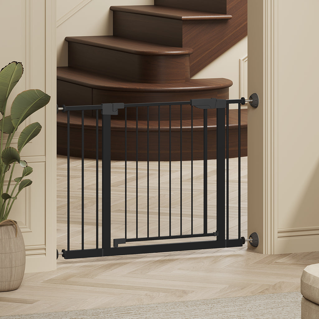 29,5-45,3" Wide Baby Gate avec protecteur mural pour escaliers