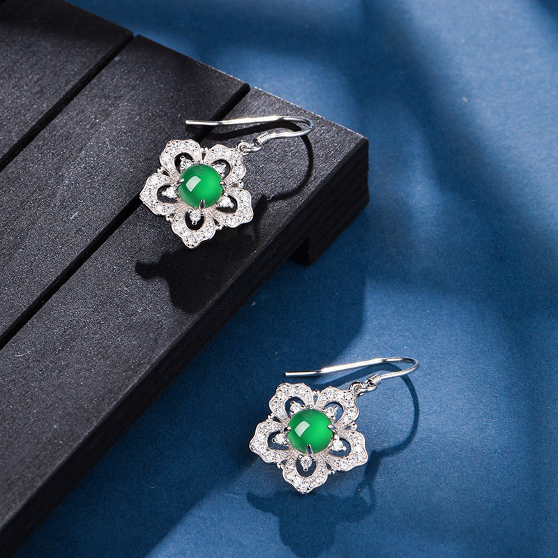 S925 Boucles d'oreilles d'angle en argent sterling