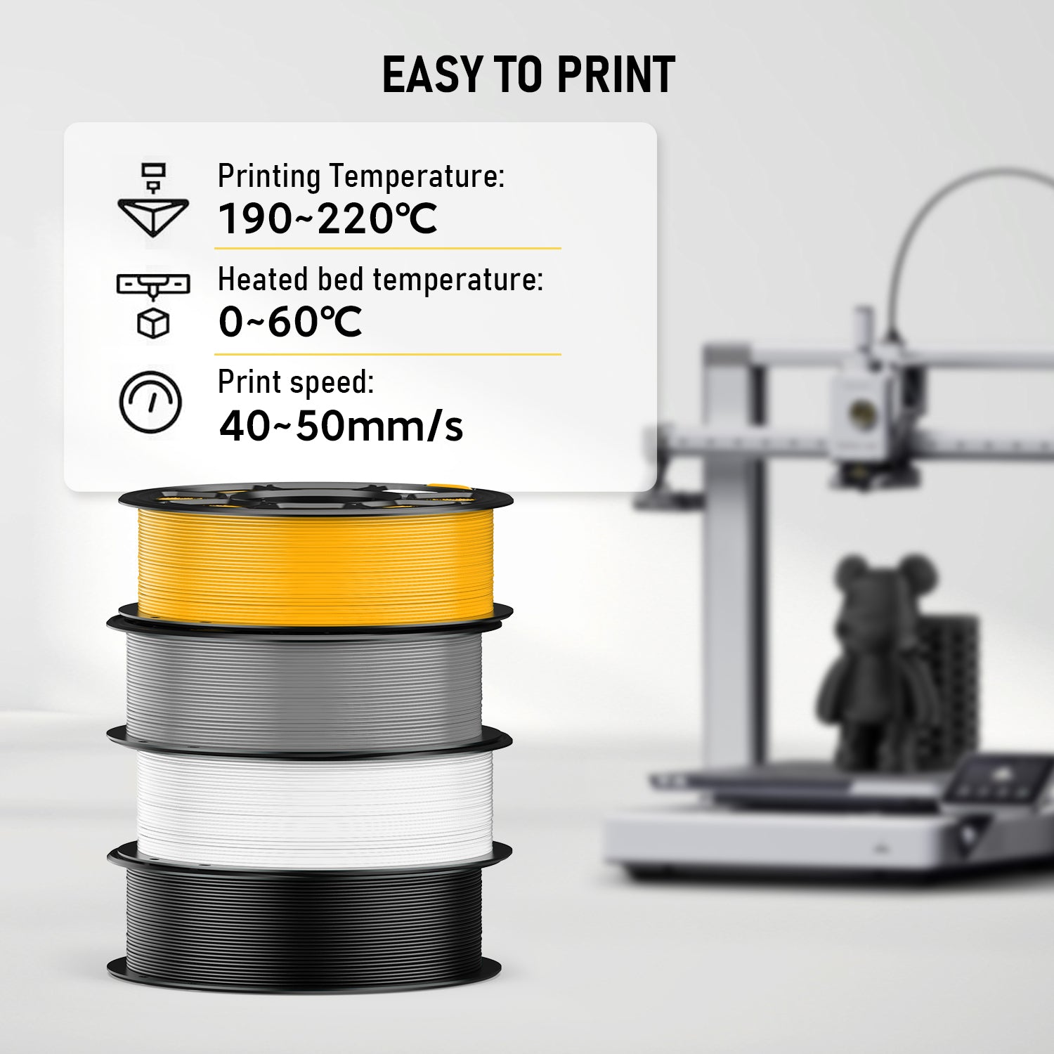 PLA 3D Imprimante Filament 12 Pack
