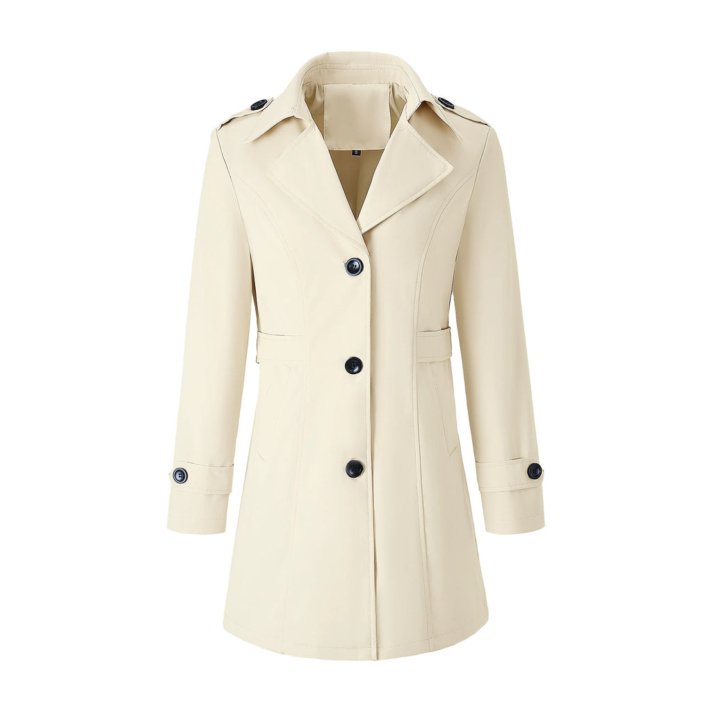 Printemps Automne Cintre à tête unique Figurine flatteur Vêtements de travail Coat