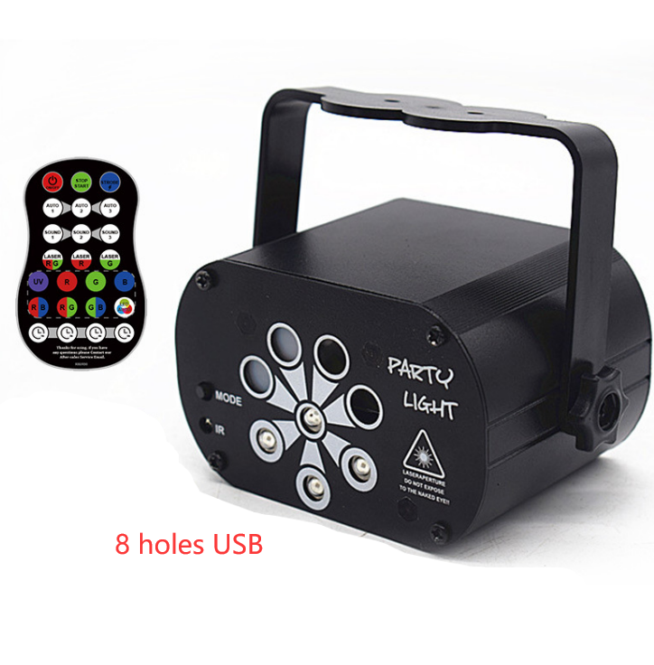 LED scène lumière laser projecteur Disco lampe avec contrôle de la voix son feux de partie pour la maison