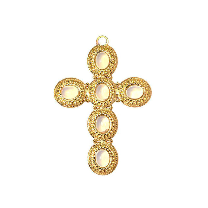 Pendentif en acier inoxydable avec zircon et trempage d'huile