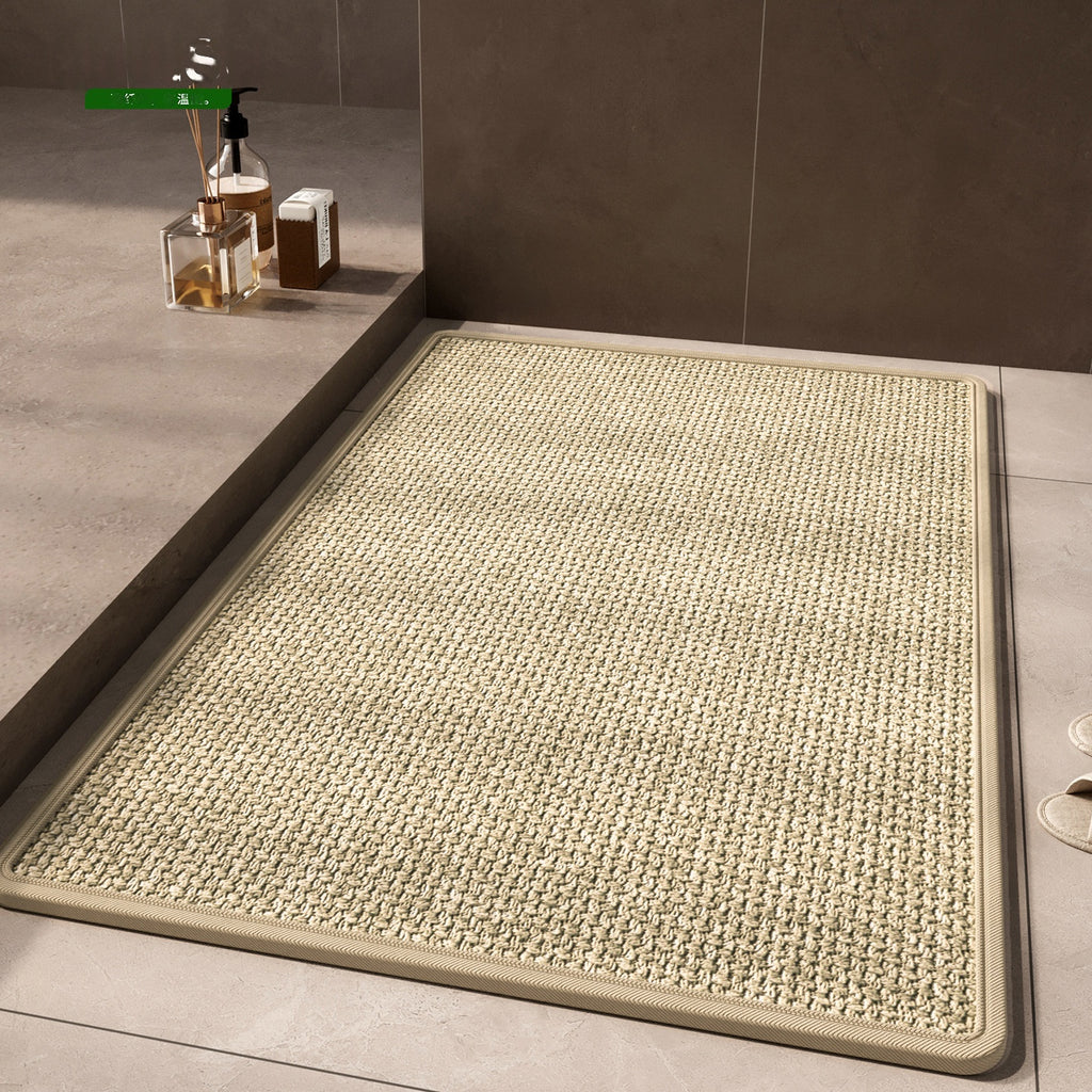 Tapis de porte d'entrée Tapis de bain antidérapant tissé en lin