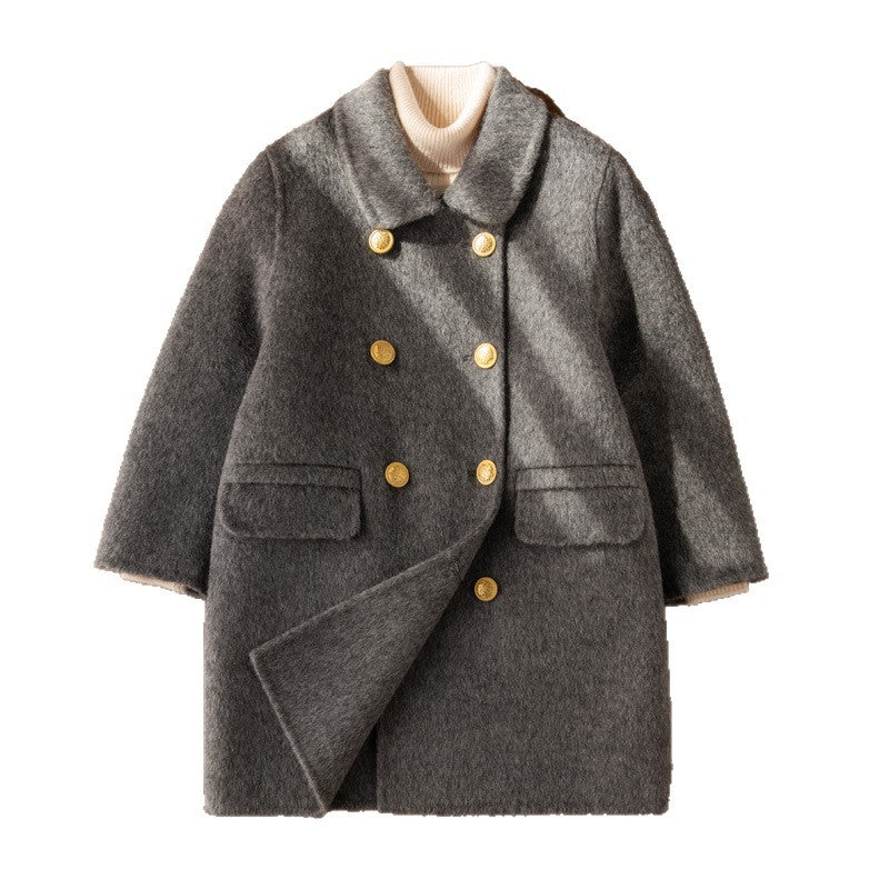 Manteau en laine à double face pour filles