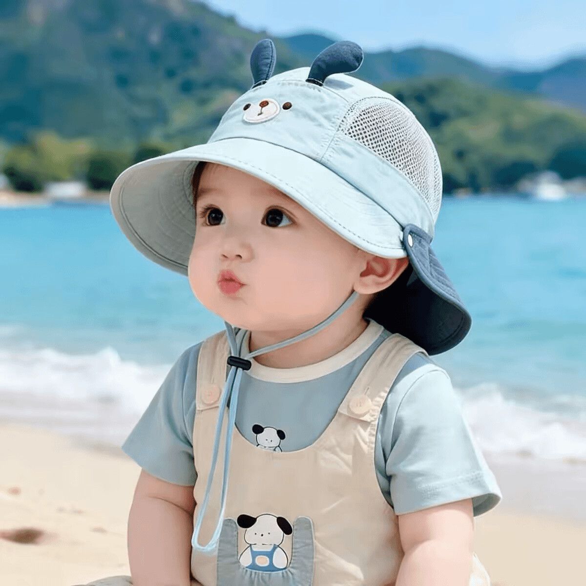 Chapeau d'été de pêcheur protecteur du soleil pour garçons et filles