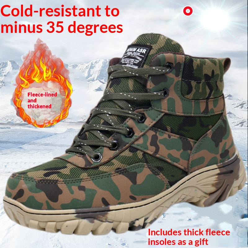 Bottes de neige de plein air en polaire pour hommes