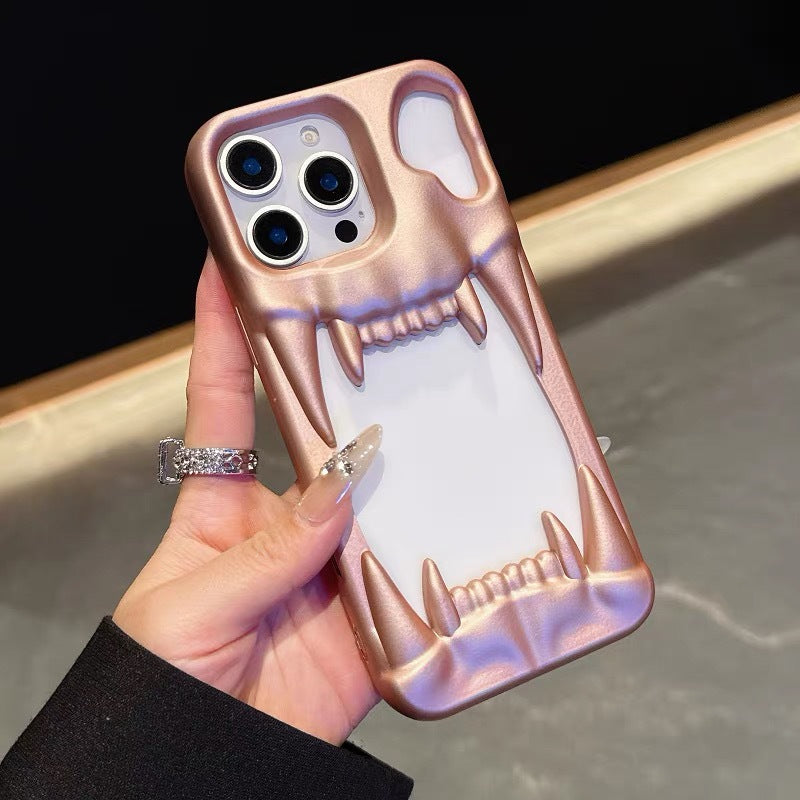 Cas créatif de téléphone de dent Tiger Hollow