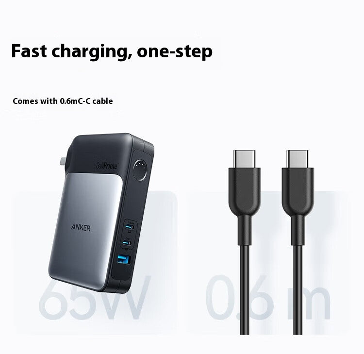 Gallium Nitride Power Bank Charger Tête de charge rapide deux en un