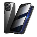 Protection de la vie privée Magneto Phone Case Double face métal cadre