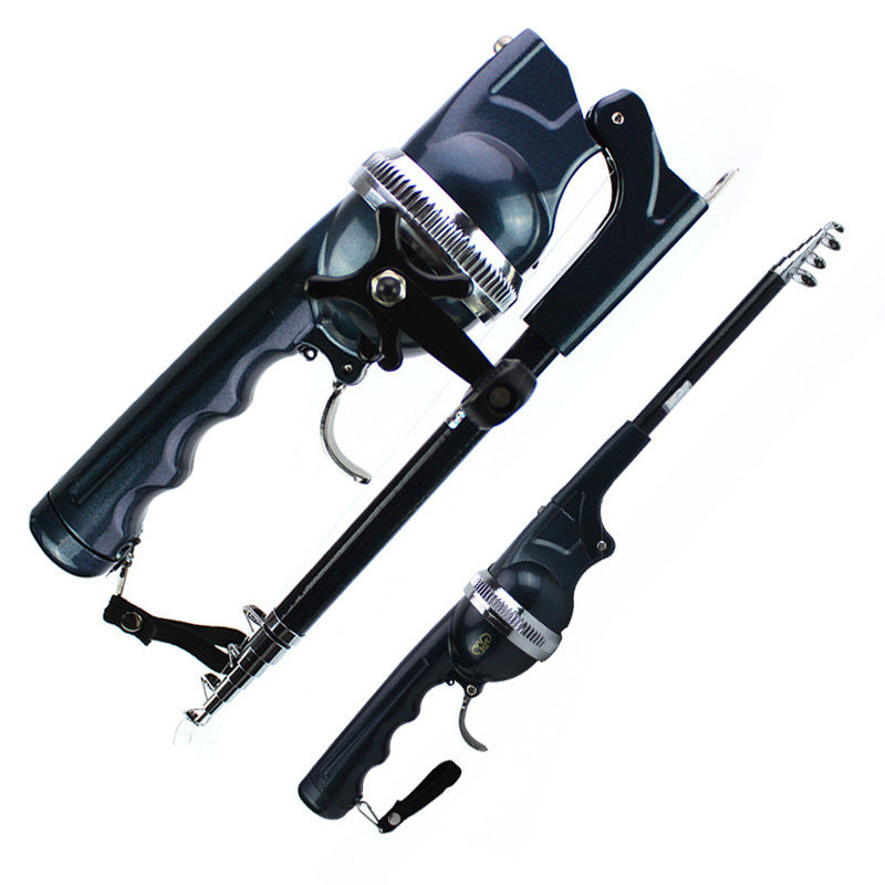 Tige de pêche pliable porte-poches