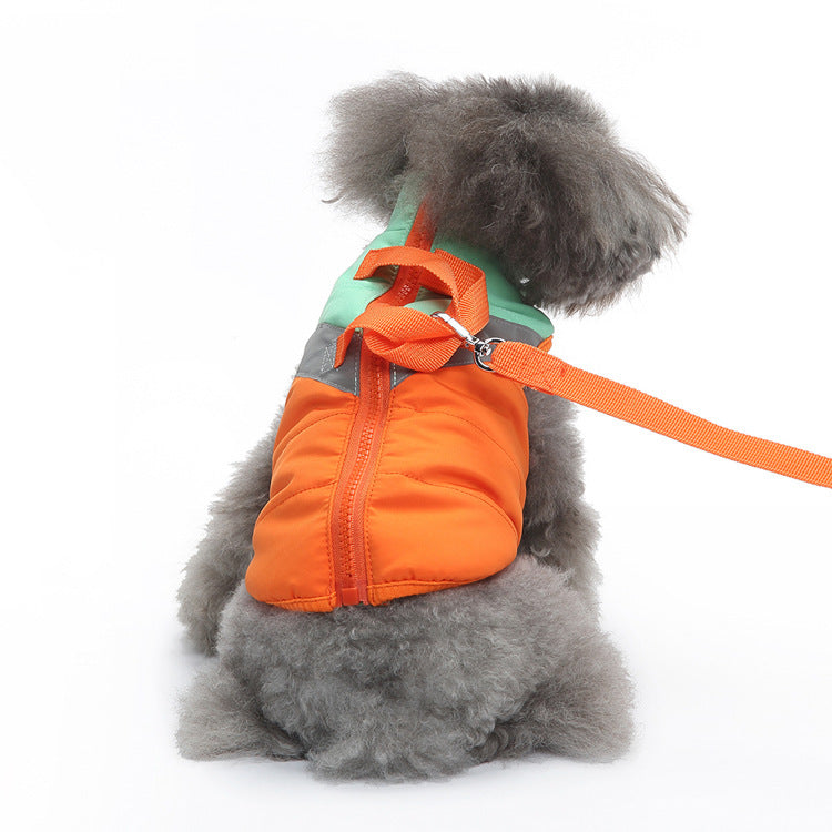Pet Supplies Dog Breast Collar Hiver Vêtements Coton Coat Chest and Back Traction
