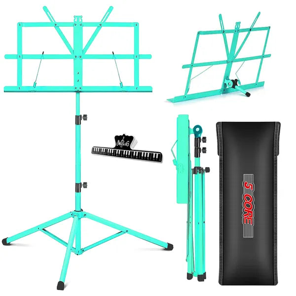 5 Core Music Stand réglable 57" Supports de livres de bureau Support de feuille Tout le livre métallique portable