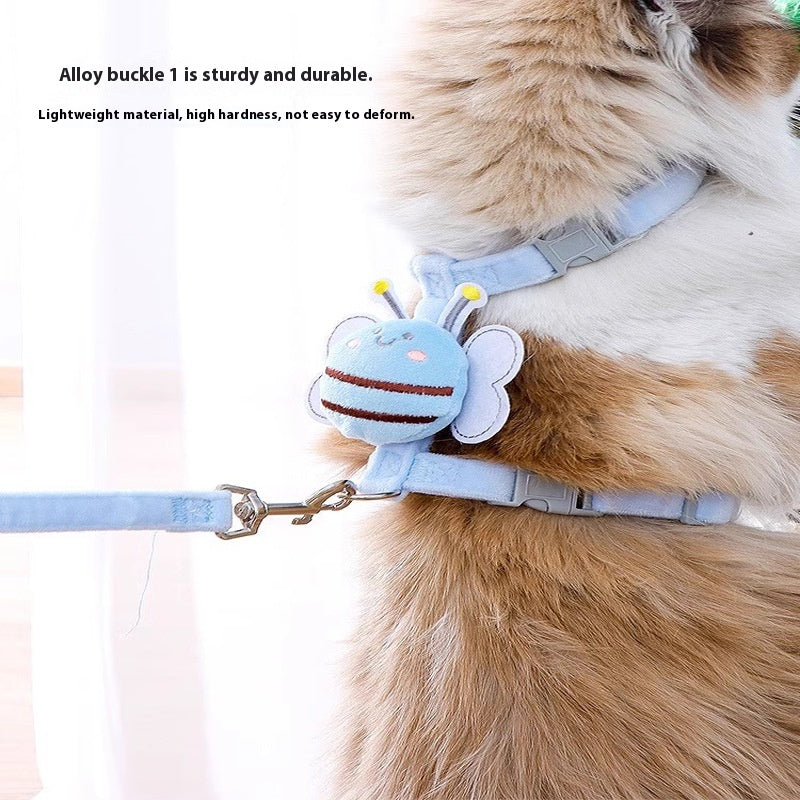 Outdoor Teddy Ajustable Internet Celebrity Bee Shape Cat Rope