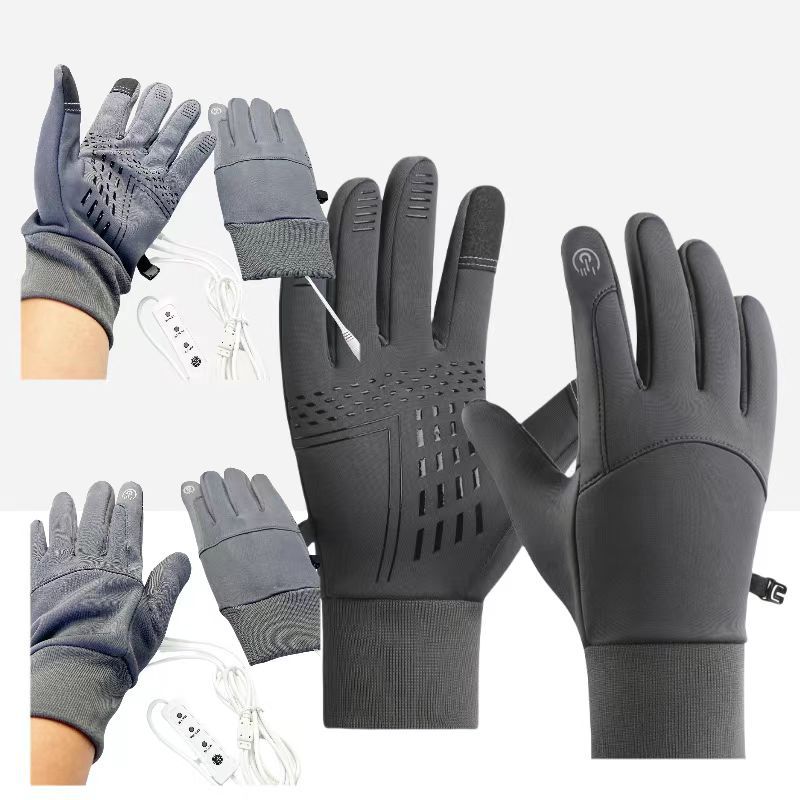 Gants de chauffage électrique USB Cyclisme Warm Keep Sports Touch écran imperméable