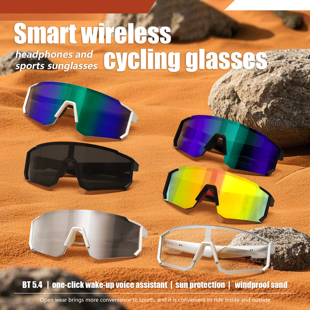 Sports de plein air Cyclisme Bluetooth Lunettes Musique Audio Windproof Smart Goggles