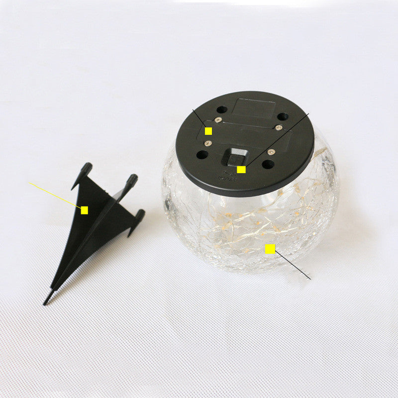 Lampe à bille en verre solaire