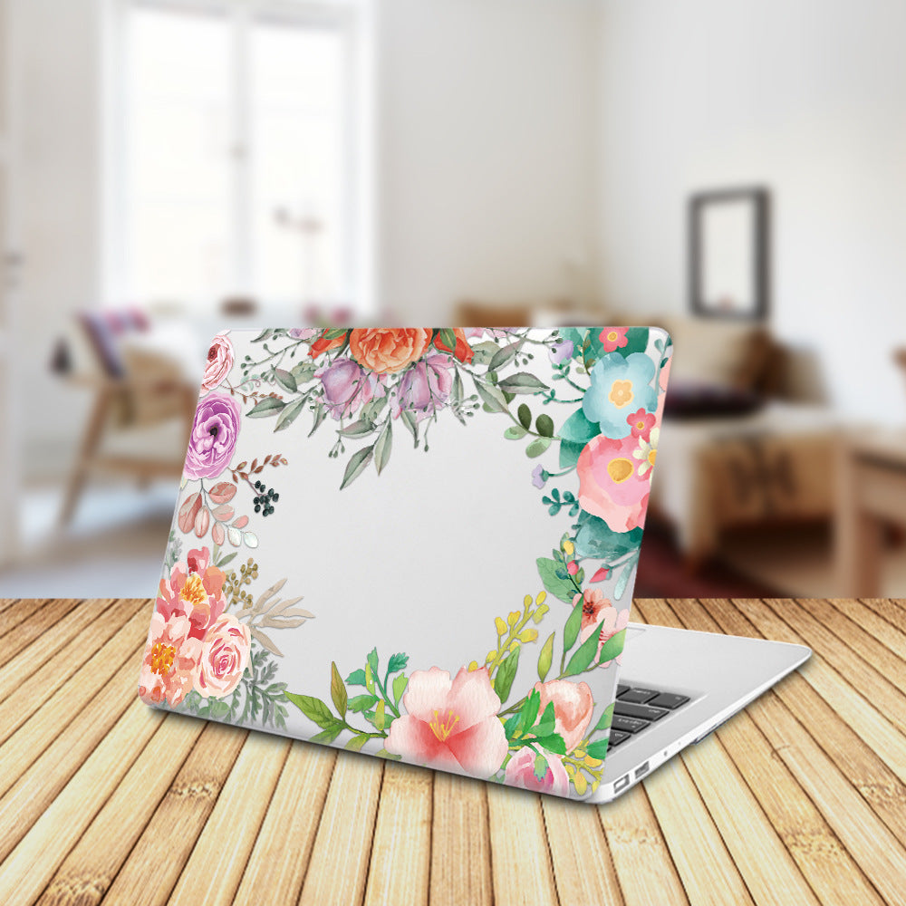 Plastic Laptop Protection Shell Série de fleurs partielles