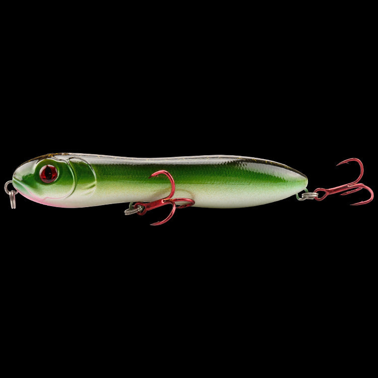 Lure de crayon à tête de serpent bionique en plastique avec hochet
