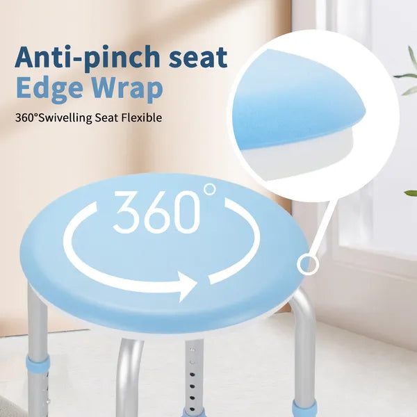 Chaise de douche pivotante pour douche intérieure