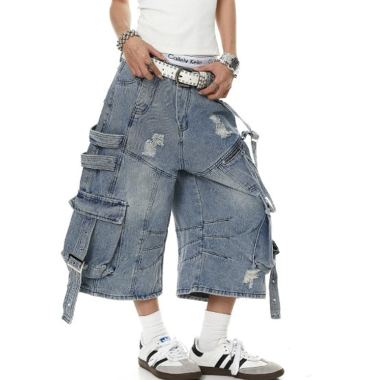Pantalons de Denim Capri pour hommes et femmes